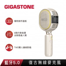 GIGASTONE 藍牙5.0復古無線麥克風(金) ( KMH-9550G )