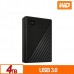 WD My Passport 4TB 2.5吋行動硬碟-黑